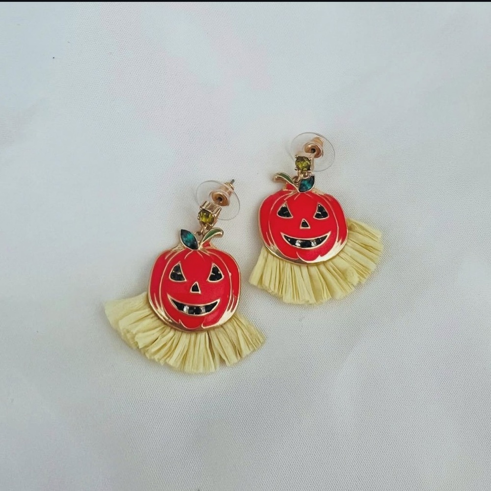 Torrid Pumpkin Fringe Stud Earrings